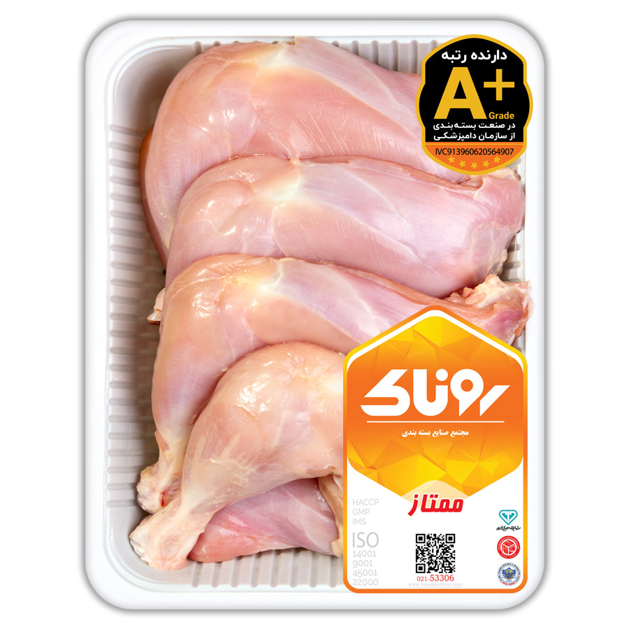 ران  مرغ بدون پوست  ۱۸۰۰ گرم کشتار روز